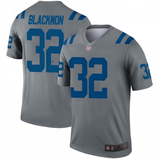 Men Indianapolis Colts Julian Blackmon Inverted Jersey Gray Legend Men Indianapolis Colts Julian Blackmon Inverted Jersey Gray Legend