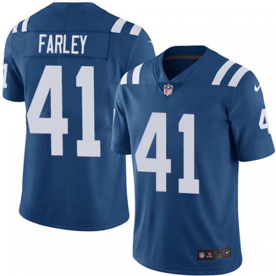 Men Nike Colts #41 Matthias Farley Royal Blue Team Color Stitched NFL Vapor Untouchable Limited Jersey Men Nike Colts #41 Matthias Farley Royal Blue Team Color Stitched NFL Vapor Untouchable Limited Jersey