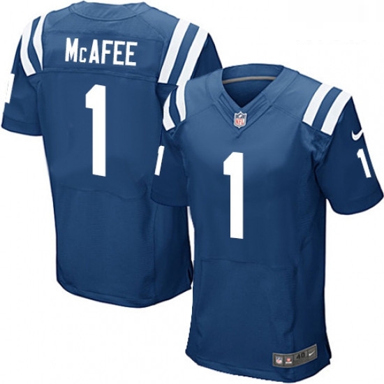 Men Nike Indianapolis Colts 1 Pat McAfee Elite Royal Blue Team Color NFL Jersey Men Nike Indianapolis Colts 1 Pat McAfee Elite Royal Blue Team Color NFL Jersey