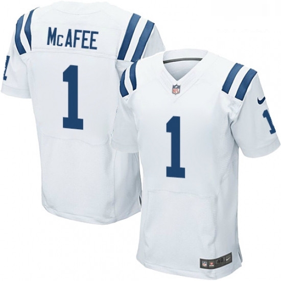 Men Nike Indianapolis Colts 1 Pat McAfee Elite White NFL Jersey Men Nike Indianapolis Colts 1 Pat McAfee Elite White NFL Jersey