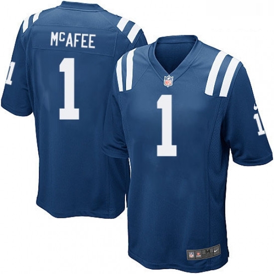Men Nike Indianapolis Colts 1 Pat McAfee Game Royal Blue Team Color NFL Jersey Men Nike Indianapolis Colts 1 Pat McAfee Game Royal Blue Team Color NFL Jersey