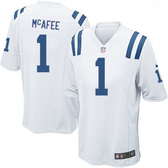 Men Nike Indianapolis Colts 1 Pat McAfee Game White NFL Jersey Men Nike Indianapolis Colts 1 Pat McAfee Game White NFL Jersey