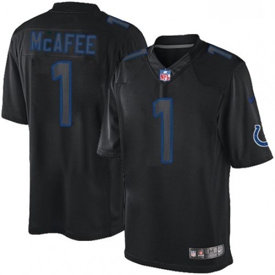 Men Nike Indianapolis Colts 1 Pat McAfee Limited Black Impact NFL Jersey Men Nike Indianapolis Colts 1 Pat McAfee Limited Black Impact NFL Jersey