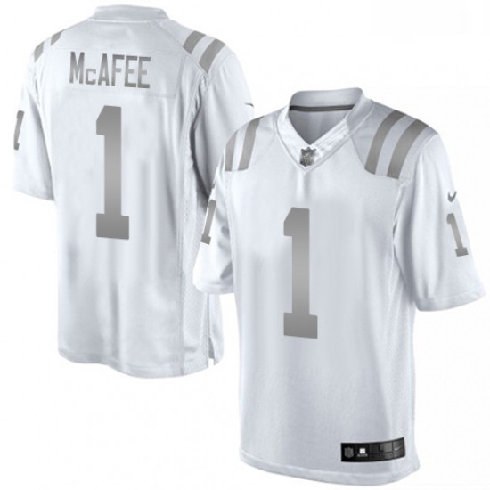 Men Nike Indianapolis Colts 1 Pat McAfee Limited White Platinum NFL Jersey Men Nike Indianapolis Colts 1 Pat McAfee Limited White Platinum NFL Jersey