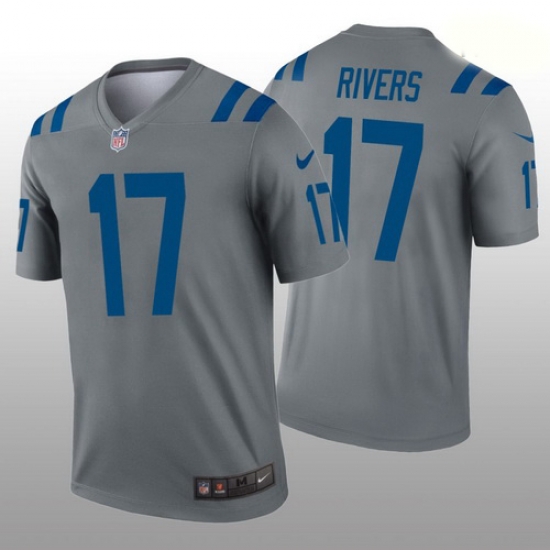 Men Nike Indianapolis Colts 17 Philip Rivers Nike Gray Inverted Legend Jersey Men Nike Indianapolis Colts 17 Philip Rivers Nike Gray Inverted Legend Jersey