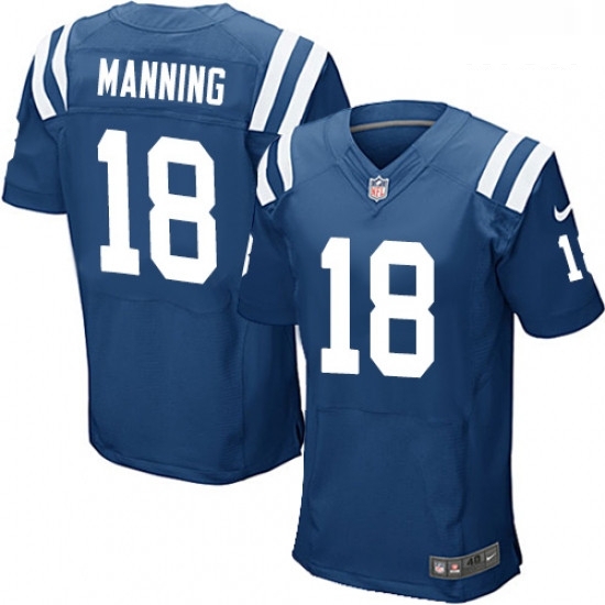 Men Nike Indianapolis Colts 18 Peyton Manning Elite Royal Blue Team Color NFL Jersey Men Nike Indianapolis Colts 18 Peyton Manning Elite Royal Blue Team Color NFL Jersey