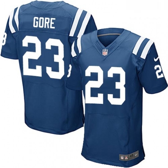 Men Nike Indianapolis Colts 23 Frank Gore Elite Royal Blue Team Color NFL Jersey Men Nike Indianapolis Colts 23 Frank Gore Elite Royal Blue Team Color NFL Jersey
