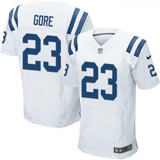 Men Nike Indianapolis Colts 23 Frank Gore Elite White NFL Jersey Men Nike Indianapolis Colts 23 Frank Gore Elite White NFL Jersey