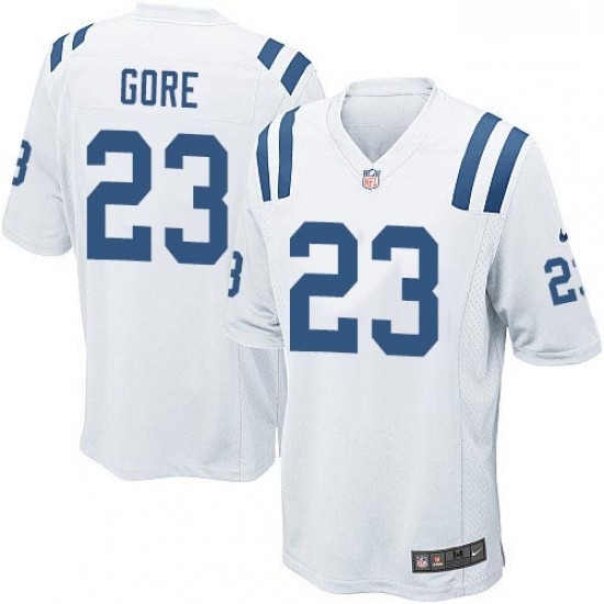 Men Nike Indianapolis Colts 23 Frank Gore Game White NFL Jersey Men Nike Indianapolis Colts 23 Frank Gore Game White NFL Jersey