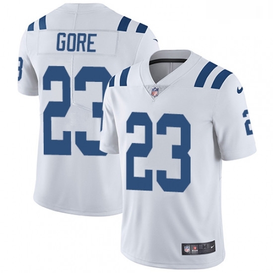 Men Nike Indianapolis Colts 23 Frank Gore White Vapor Untouchable Limited Player NFL Jersey Men Nike Indianapolis Colts 23 Frank Gore White Vapor Untouchable Limited Player NFL Jersey