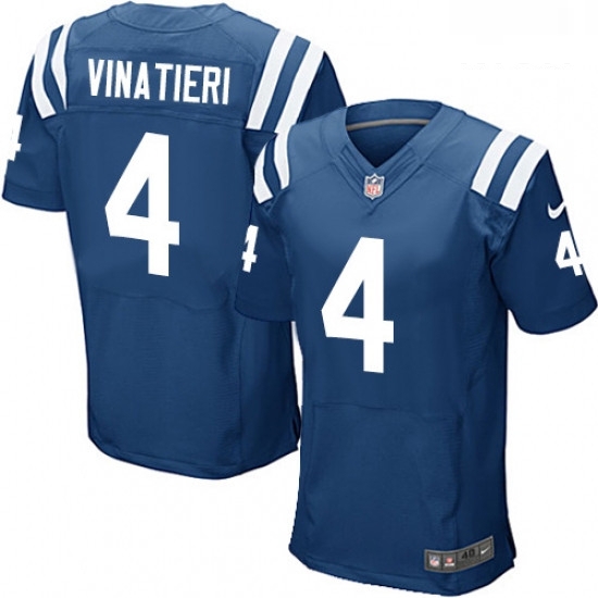 Men Nike Indianapolis Colts 4 Adam Vinatieri Elite Royal Blue Team Color NFL Jersey Men Nike Indianapolis Colts 4 Adam Vinatieri Elite Royal Blue Team Color NFL Jersey