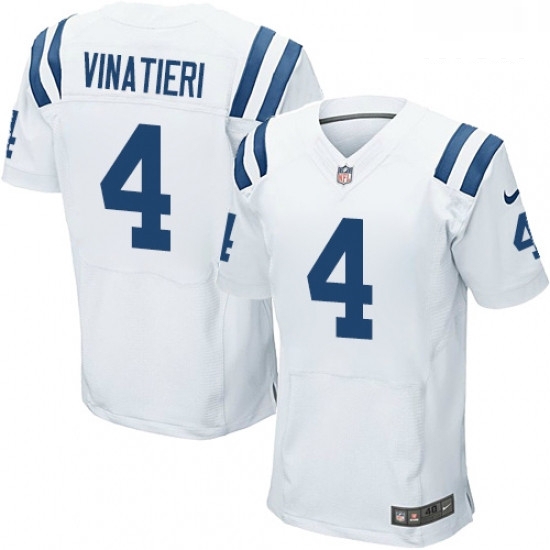 Men Nike Indianapolis Colts 4 Adam Vinatieri Elite White NFL Jersey Men Nike Indianapolis Colts 4 Adam Vinatieri Elite White NFL Jersey
