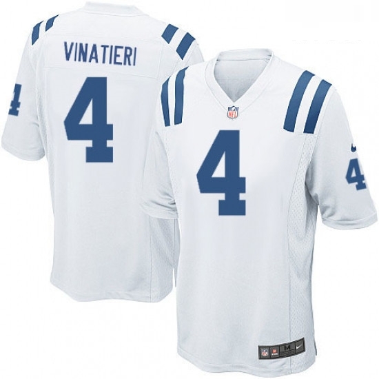 Men Nike Indianapolis Colts 4 Adam Vinatieri Game White NFL Jersey Men Nike Indianapolis Colts 4 Adam Vinatieri Game White NFL Jersey