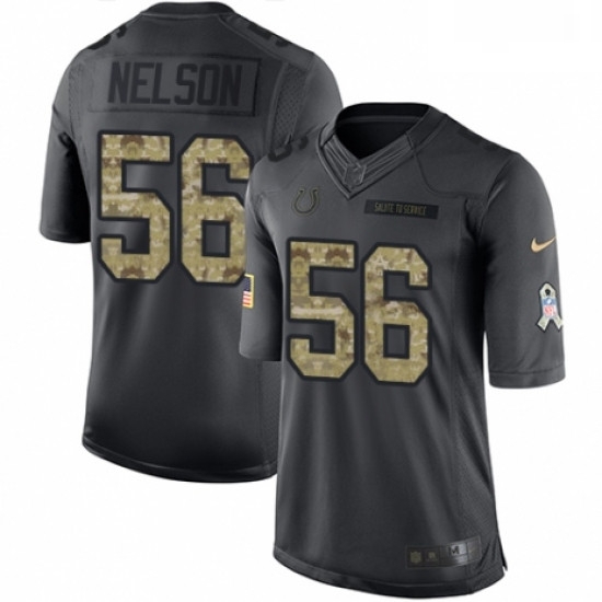 Men Nike Indianapolis Colts 56 Quenton Nelson Limited Black 2016 Salute to Service NFL Jersey Men Nike Indianapolis Colts 56 Quenton Nelson Limited Black 2016 Salute to Service NFL Jersey