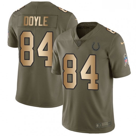 Men Nike Indianapolis Colts 84 Jack Doyle Limited OliveGold 2017 Salute to Service NFL Jersey Men Nike Indianapolis Colts 84 Jack Doyle Limited OliveGold 2017 Salute to Service NFL Jersey