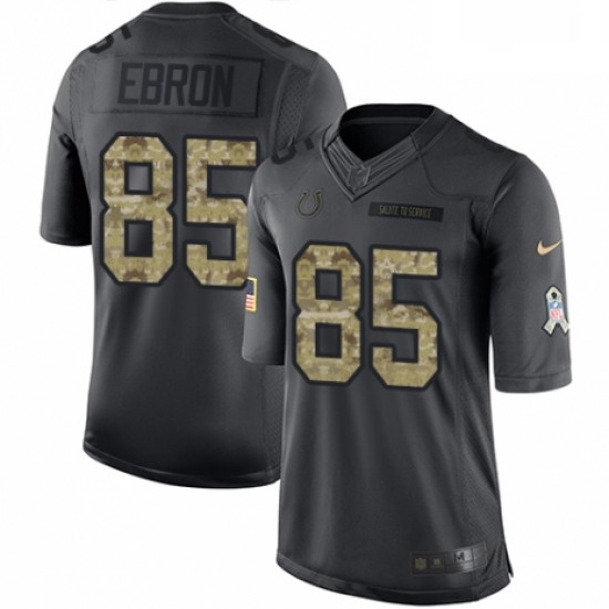 Men Nike Indianapolis Colts 85 Eric Ebron Limited Black 2016 Salute to Service NFL Jersey Men Nike Indianapolis Colts 85 Eric Ebron Limited Black 2016 Salute to Service NFL Jersey