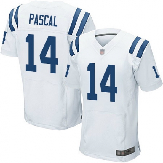 Men Zach Pascal Elite Road Jersey 14 Football Indianapolis Colts White Men Zach Pascal Elite Road Jersey 14 Football Indianapolis Colts White