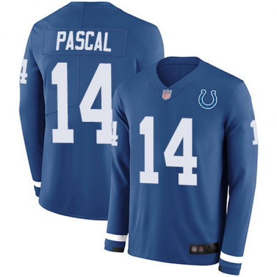 Men Zach Pascal Limited Jersey 14 Football Indianapolis Colts Blue Therma Long Men Zach Pascal Limited Jersey 14 Football Indianapolis Colts Blue Therma Long