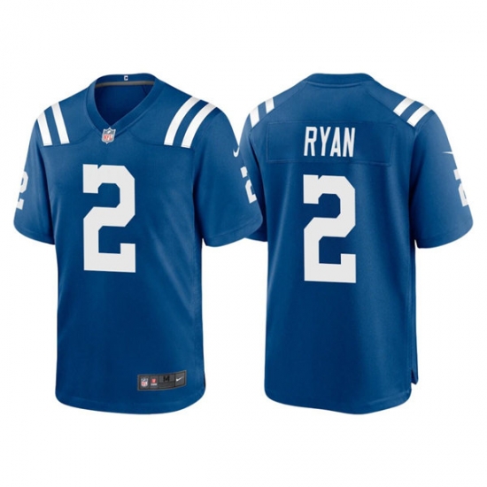 Men's Indianapolis Colts #2 Matt Ryan Blue Stitched Jersey Men's Indianapolis Colts #2 Matt Ryan Blue Stitched Jersey