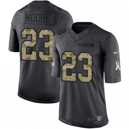Men's Nike Indianapolis Colts #23 Kenny Moore Limited Black 2016 Salute to Service NFL Jersey Men's Nike Indianapolis Colts #23 Kenny Moore Limited Black 2016 Salute to Service NFL Jersey