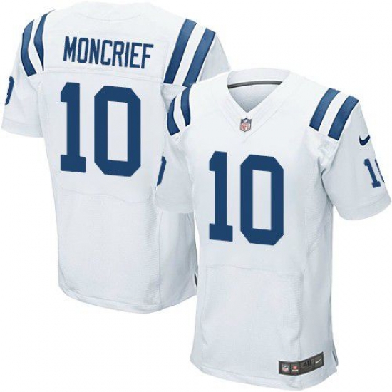 Nike Colts #10 Donte Moncrief White Mens Stitched NFL Elite Jersey Nike Colts #10 Donte Moncrief White Mens Stitched NFL Elite Jersey