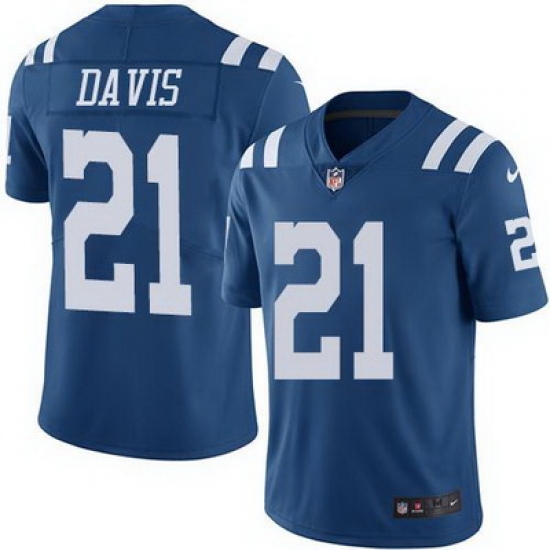 Nike Colts #21 Vontae Davis Royal Blue Mens Stitched NFL Limited Rush Jersey Nike Colts #21 Vontae Davis Royal Blue Mens Stitched NFL Limited Rush Jersey