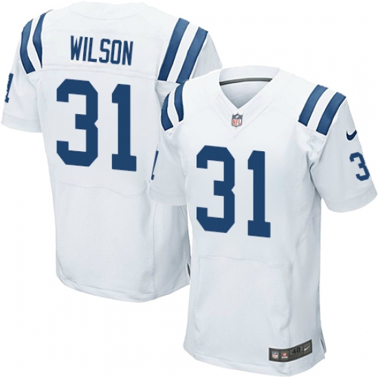 Nike Colts #31 Quincy Wilson White Mens Stitched NFL Elite Jersey Nike Colts #31 Quincy Wilson White Mens Stitched NFL Elite Jersey
