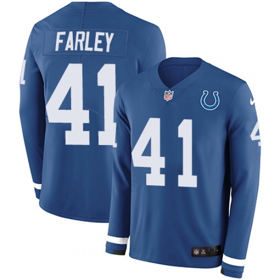 Nike Colts 41 Matthias Farley Royal Blue Team Color Men s Stitched NFL Limited Therma Long Sleeve Jersey Nike Colts 41 Matthias Farley Royal Blue Team Color Men s Stitched NFL Limited Therma Long Sleeve Jersey