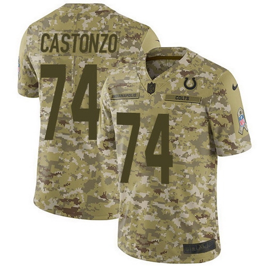 Nike Colts 74 Anthony Castonzo Camo Men Stitched NFL Limited 2018 Salute To Service Jersey Nike Colts 74 Anthony Castonzo Camo Men Stitched NFL Limited 2018 Salute To Service Jersey