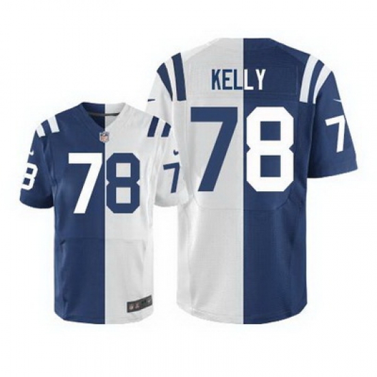 Nike Colts #78 Ryan Kelly Royal Blue White Mens Stitched NFL Elite Split Jersey Nike Colts #78 Ryan Kelly Royal Blue White Mens Stitched NFL Elite Split Jersey