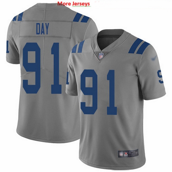 Nike Colts 91 Sheldon Day Gray Men Stitched NFL Limited Inverted Legend Jersey Nike Colts 91 Sheldon Day Gray Men Stitched NFL Limited Inverted Legend Jersey