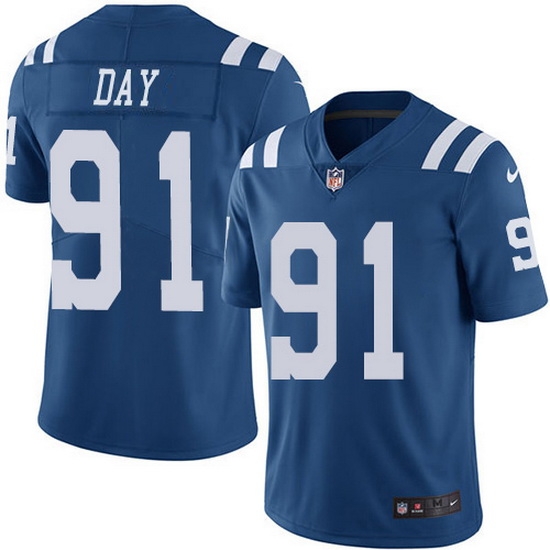 Nike Colts 91 Sheldon Day Royal Blue Men Stitched NFL Limited Rush Jersey Nike Colts 91 Sheldon Day Royal Blue Men Stitched NFL Limited Rush Jersey
