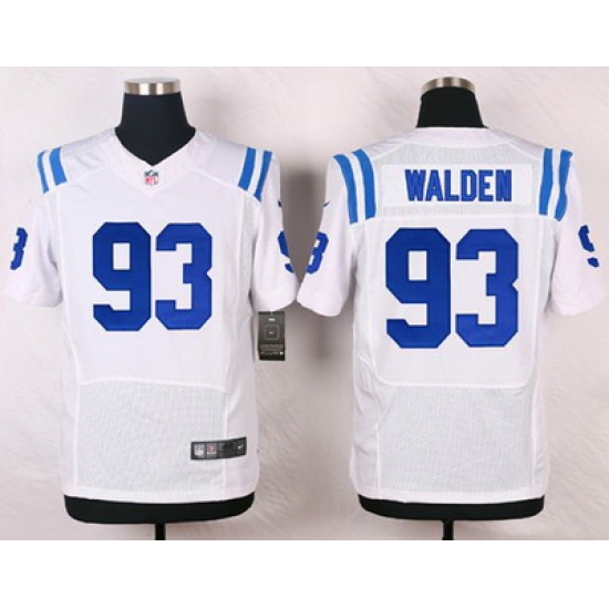 Nike Colts #93 Erik Walden White Mens Stitched NFL Elite Jersey