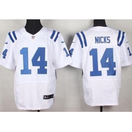 Nike Indianapolis Colts 14 Hakeem Nicks White Elite NFL Jersey Nike Indianapolis Colts 14 Hakeem Nicks White Elite NFL Jersey