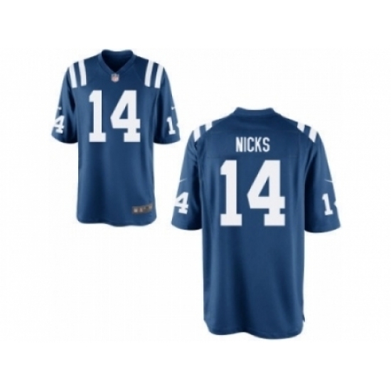 Nike Indianapolis Colts 14 Hakeem Nicks blue game Jersey Nike Indianapolis Colts 14 Hakeem Nicks blue game Jersey