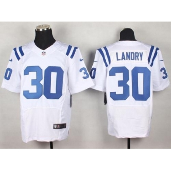 Nike Indianapolis Colts 30 LaRon Landry White Elite NFL Jersey Nike Indianapolis Colts 30 LaRon Landry White Elite NFL Jersey
