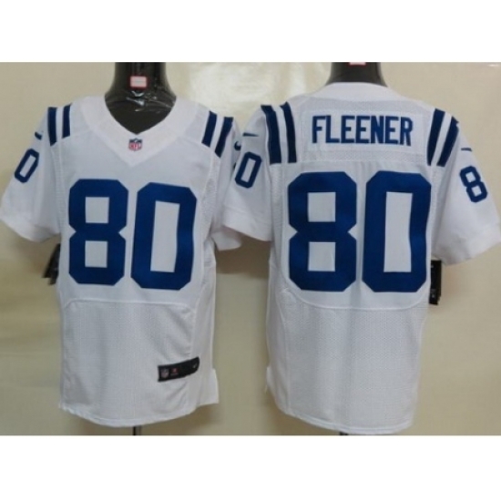 Nike Indianapolis Colts 80 Coby Fleener White Elite NFL Jersey Nike Indianapolis Colts 80 Coby Fleener White Elite NFL Jersey