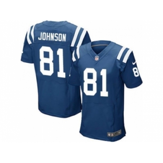 Nike Indianapolis Colts 81 Andre Johnson blue Elite NFL Jersey Nike Indianapolis Colts 81 Andre Johnson blue Elite NFL Jersey
