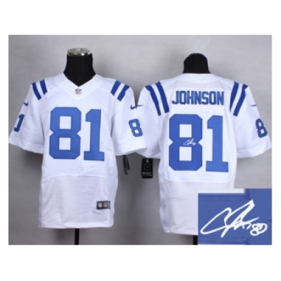 Nike Indianapolis Colts 81 Andre Johnson white Elite Signature NFL Jersey Nike Indianapolis Colts 81 Andre Johnson white Elite Signature NFL Jersey