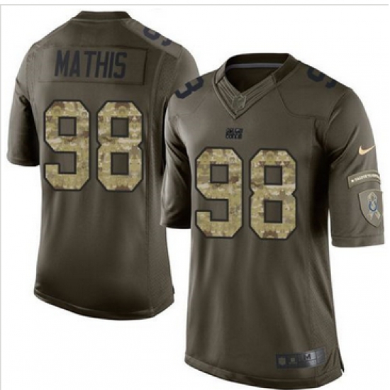 Nike Indianapolis Colts #98 Robert Mathis Green Men 27s Stitched NFL Limited Salute to Service Jersey Nike Indianapolis Colts #98 Robert Mathis Green Men 27s Stitched NFL Limited Salute to Service Jersey