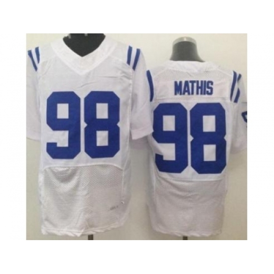 Nike Indianapolis Colts 98 Robert Mathis White Elite NFL Jersey Nike Indianapolis Colts 98 Robert Mathis White Elite NFL Jersey