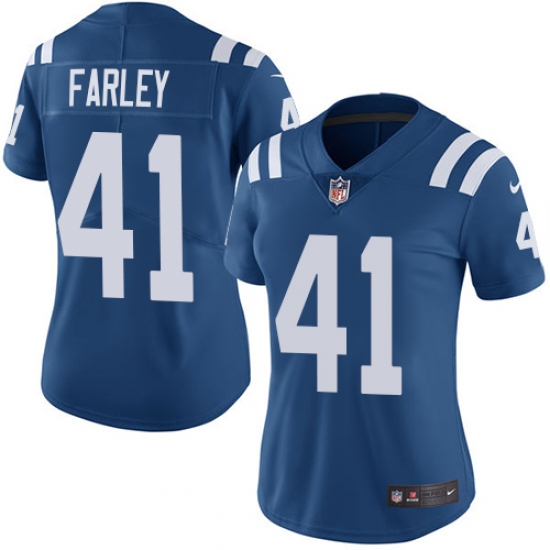 Nike Colts #41 Matthias Farley Royal Blue Womens Stitched NFL Limited Rush Jersey Nike Colts #41 Matthias Farley Royal Blue Womens Stitched NFL Limited Rush Jersey