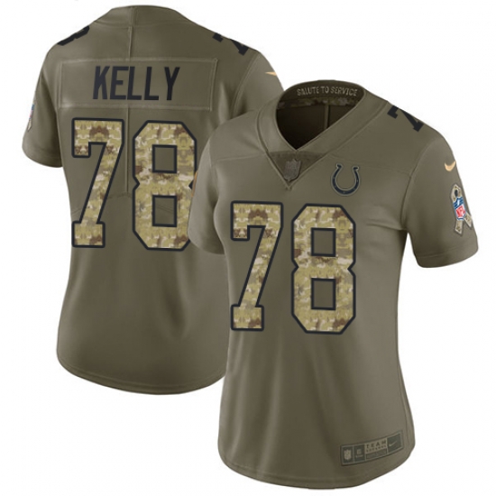 Nike Colts #78 Ryan Kelly Olive Camo Womens Stitched NFL Limited 2017 Salute to Service Jersey Nike Colts #78 Ryan Kelly Olive Camo Womens Stitched NFL Limited 2017 Salute to Service Jersey