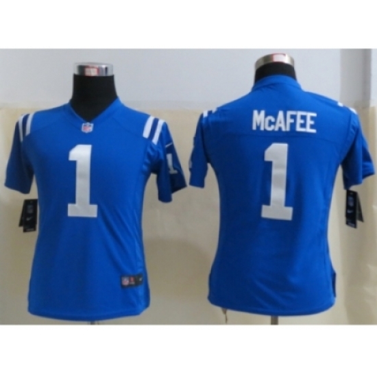 Nike Women Indianapolis Colts #1 Mcafee Blue Jerseys Nike Women Indianapolis Colts #1 Mcafee Blue Jerseys
