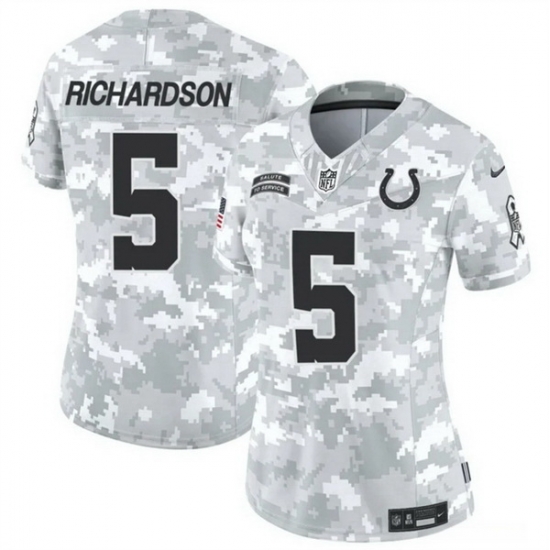 Women Indianapolis Colts 5 Anthony Richardson 2024 F U S E Arctic Camo Salute To Service Limited Stitched Jersey Women Indianapolis Colts 5 Anthony Richardson 2024 F U S E Arctic Camo Salute To Service Limited Stitched Jersey