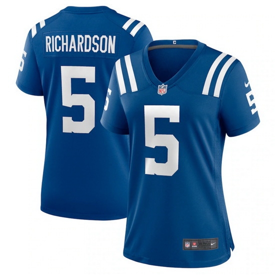 Women Indianapolis Colts 5 Anthony Richardson Blue 2023 Draft Stitched Game Jersey Women Indianapolis Colts 5 Anthony Richardson Blue 2023 Draft Stitched Game Jersey