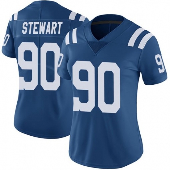 Women Indianapolis Colts Grover Stewart 90 Blue Vapor NFL Limited Jersey Women Indianapolis Colts Grover Stewart 90 Blue Vapor NFL Limited Jersey