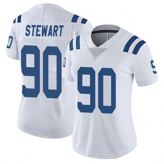 Women Indianapolis Colts Grover Stewart 90 White Vapor NFL Limited Jersey Women Indianapolis Colts Grover Stewart 90 White Vapor NFL Limited Jersey