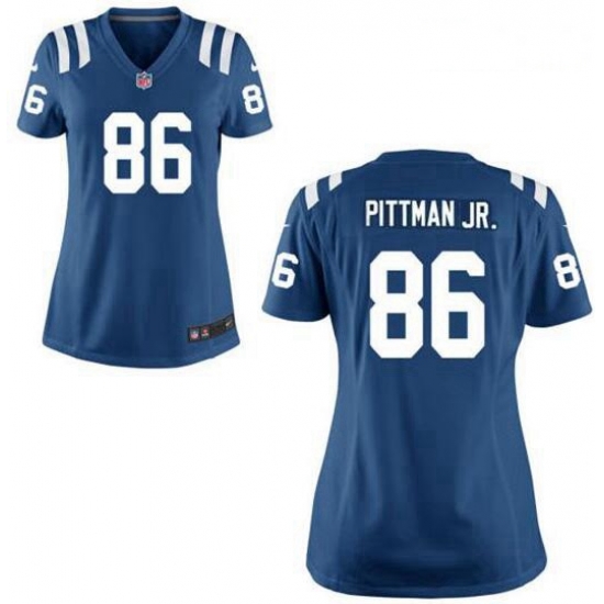 Women Nike Colts 86 Michael Pittman Jr. Blue Vapor Limited Stitched NFL Jersey Women Nike Colts 86 Michael Pittman Jr. Blue Vapor Limited Stitched NFL Jersey