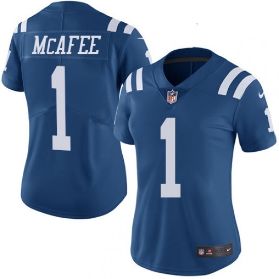 Womens Nike Indianapolis Colts 1 Pat McAfee Limited Royal Blue Rush Vapor Untouchable NFL Jersey Womens Nike Indianapolis Colts 1 Pat McAfee Limited Royal Blue Rush Vapor Untouchable NFL Jersey